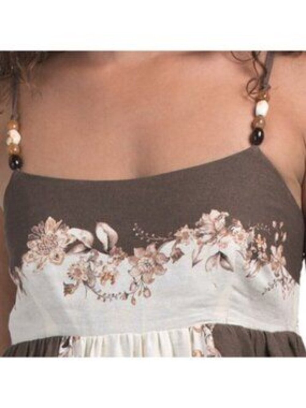 HOUSE OF HARLOW 1960 Linen Blend Sleeveless Square Neck Fully Lined Dress - Picture 3 of 5